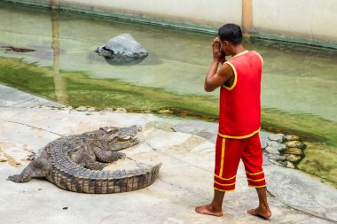 Samut Prakan, Tayland - 04 Ocak 2017: de riski göster