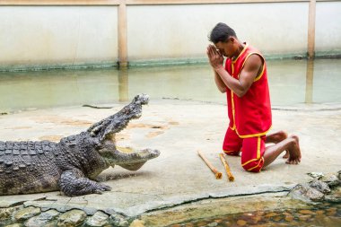 Samut Prakan, Tayland - 04 Ocak 2017: de riski göster