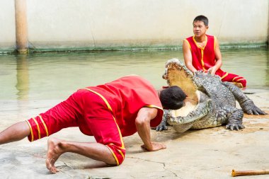 Samut Prakan, Tayland - 04 Ocak 2017: de riski göster