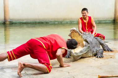 Samut Prakan, Tayland - 04 Ocak 2017: de riski göster