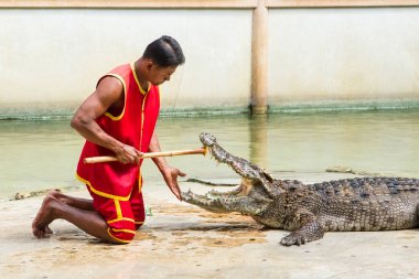 Samut Prakan, Tayland - 04 Ocak 2017: de riski göster