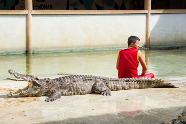 Samut Prakan, Tayland - 04 Ocak 2017: de riski göster