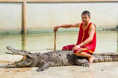 Samut Prakan, Tayland - 04 Ocak 2017: de riski göster
