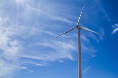 C ile temiz enerji elektrik üreten rüzgar türbini gücünü