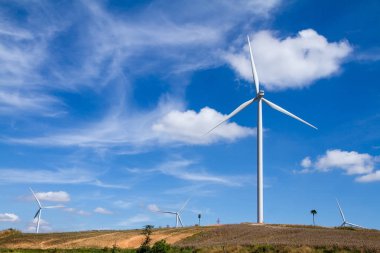 C ile temiz enerji elektrik üreten rüzgar türbini gücünü