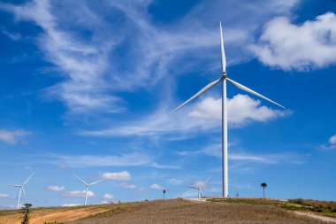 C ile temiz enerji elektrik üreten rüzgar türbini gücünü
