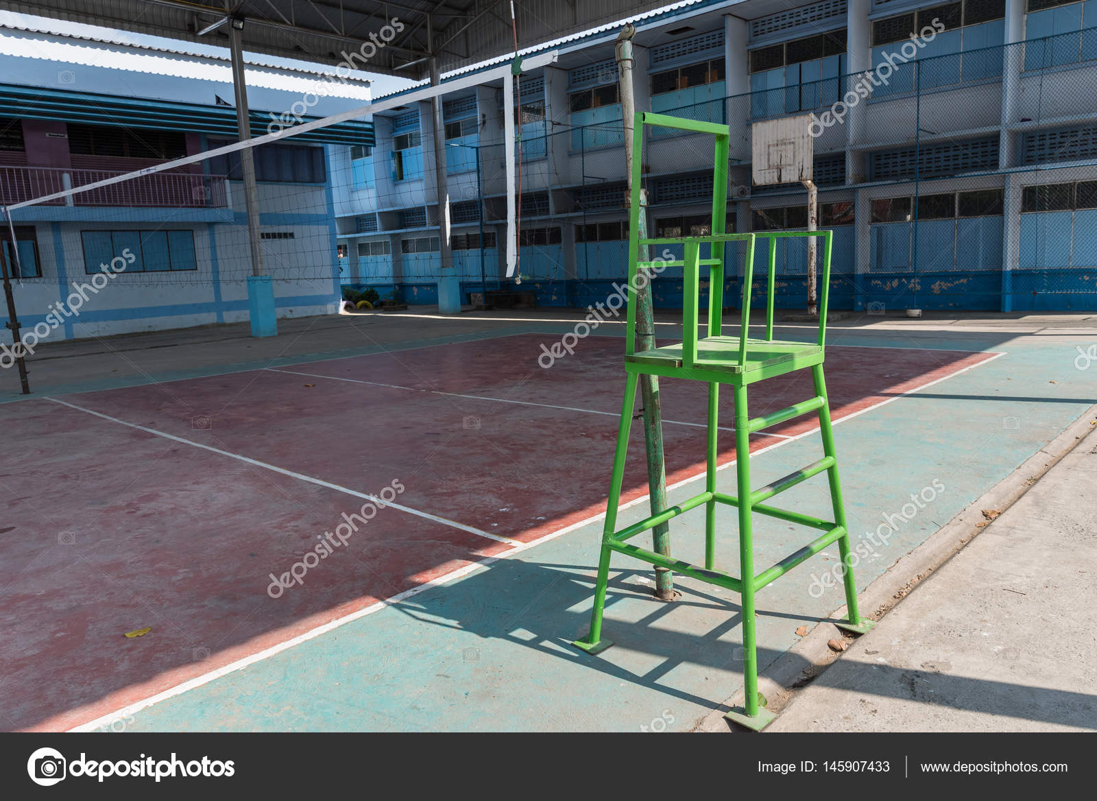 Volleyball court school gym indoor. — Stock Photo © Bubbers #145907433 Volleyball court school gym indoor. — Stock Photo © Bubbers #145907433