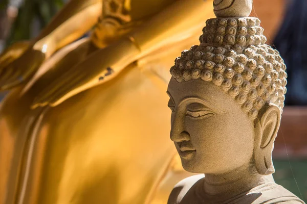 Ayutthaya, Thailand - March, 11, 2017 : Close up face of Buddha — Stock Photo, Image