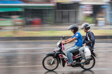 Nonthaburi, Tayland - 04 Nisan 2017: Hareket bulanık kaydırma 