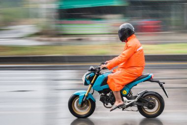 Nonthaburi, Tayland - 04 Nisan 2017: Hareket bulanık kaydırma 