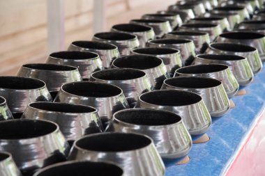 Budist rahipler kase Tapınağı Bangkok, Tayland.