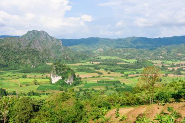 Dağlar ve güzel manzara peyzaj Nan Eyaleti, Thail