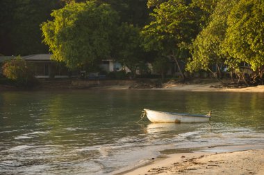 Vongdeuan Beach Koh Samet gündoğumu sabah deniz görünümü 