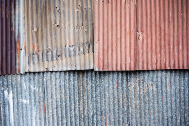 Soyut eski çinko pas çit açık havada. Tayland