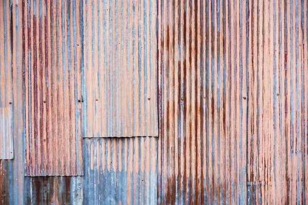 Abstract Old Zinc Rust Fence Outdoors Thailand — Stock Photo, Image