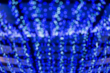 Bulanık ışıklar gece vitrin. Bo ile arka plan