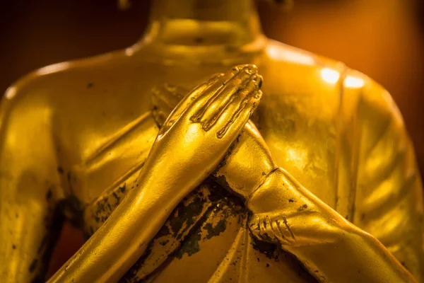 Buda Oro Templo Wat Leng Nei Yee Bangkok Tailandia —  Fotos de Stock