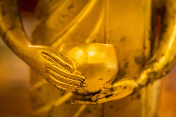 Buda Dourado Wat Leng Nei Yee Temple Bangkok Tailândia — Fotografia de Stock