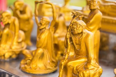 Wat Leng Nei Yee 2 Tapınağında Altın Buda stili Çin modeli. Bangkok, Tayland