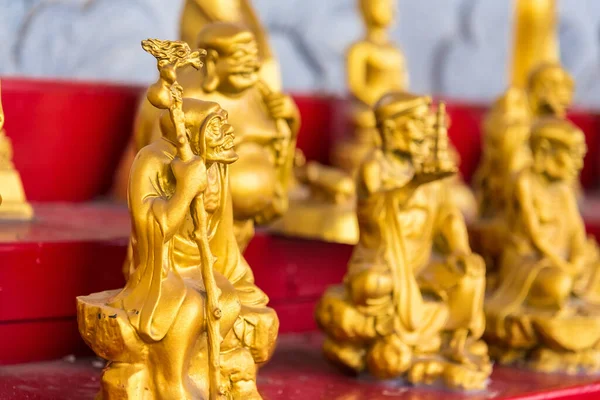 Patrón Estilo Chino Buda Dorado Wat Leng Nei Yee Temple —  Fotos de Stock