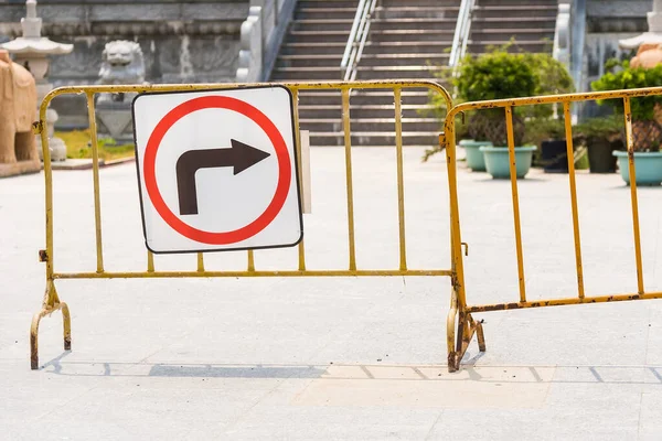 Signs Turning Right Only Parking Lot — Stock Photo, Image