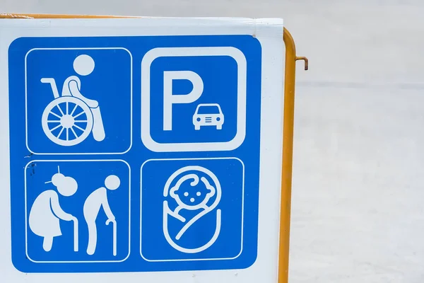 Tecken Och Symboler För Parkeringsplats — Stockfoto
