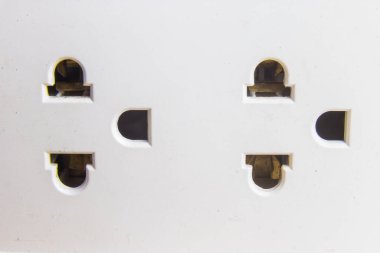 Elektrik prizi, arkaplan ve desenli plastik başlık