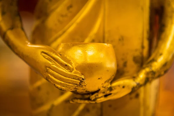 Buda Dourado Wat Leng Nei Yee Temple Bangkok Tailândia — Fotografia de Stock