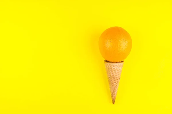 Imagen Del Concepto Helado Sabor Naranja —  Fotos de Stock