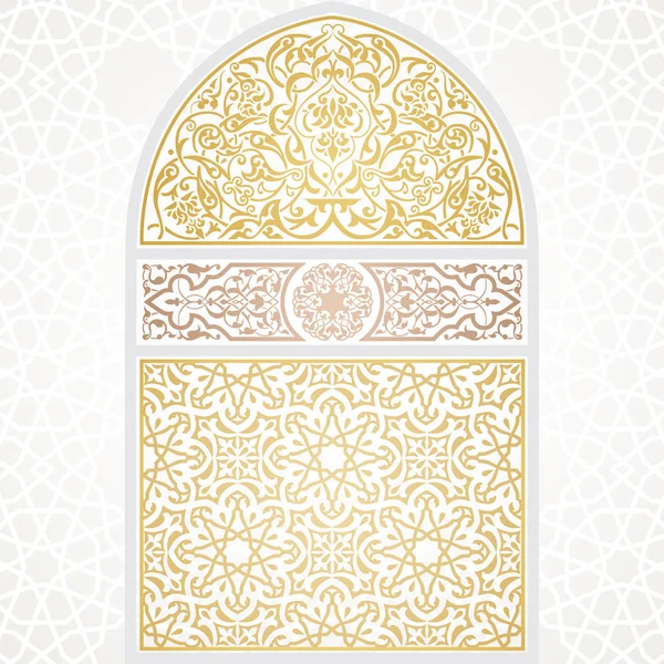 Arabic golden window — Stock Vector