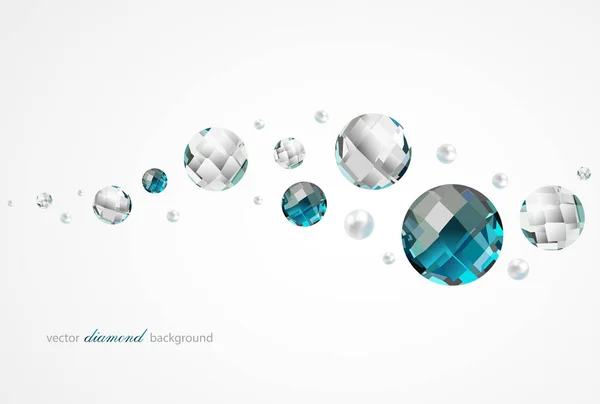 ダイヤモンドと真珠の抽象的な背景 — ストックベクタ
