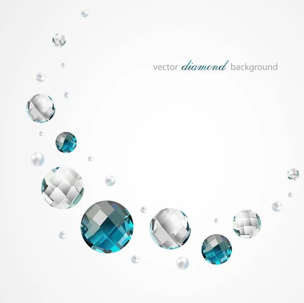 Abstrakter Hintergrund Mit Diamanten Und Perlen — Stockvektor