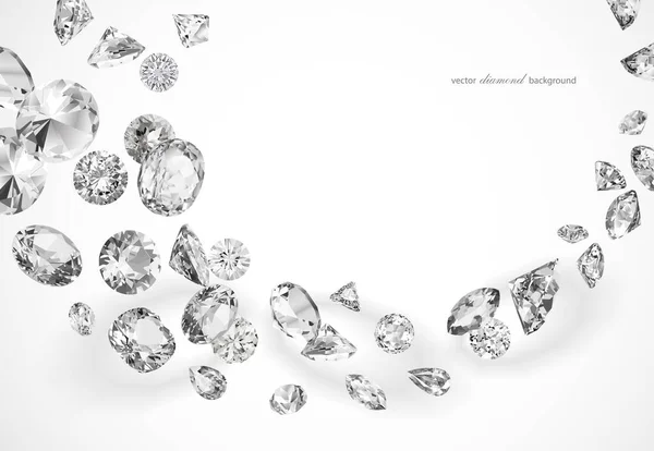 Luxe Vector Achtergrond Met Diamanten Voor Modern Design — Stockvector