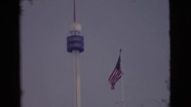 美国飘扬的旗帜 — 图库视频影像