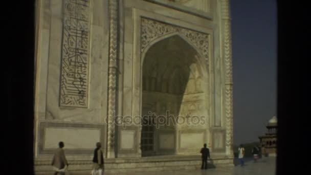 Tempel van Taj mahal in Agra — Stockvideo