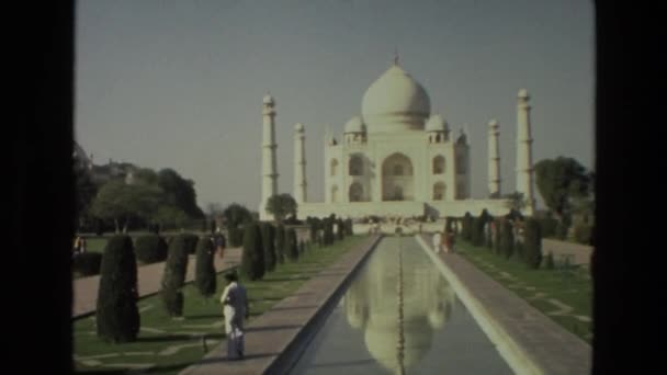 Taj mahal świątyni w mieście Agra — Wideo stockowe