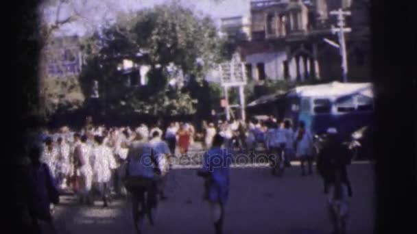 Rua movimentada em Darjeeling — Vídeo de Stock
