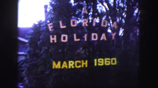 Sign of Florida Holiday — Stock Video