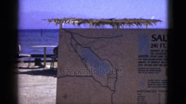 Солтона море озеро знак — стокове відео