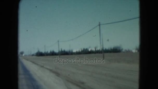 Vastes plaines vides du véhicule tout en voyageant — Video