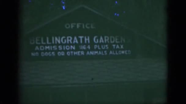 Señal de Bellingrath Oficina del jardín — Vídeos de Stock