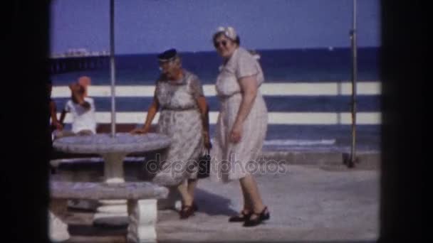 Due donne anziane a tavola — Video Stock