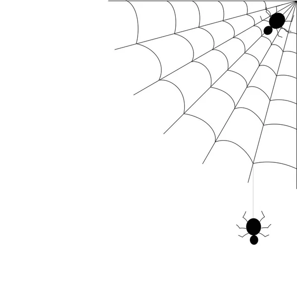 Holiday halloween dekoráció pókháló pók, vektor, oldalak és kivonat — Stock Vector
