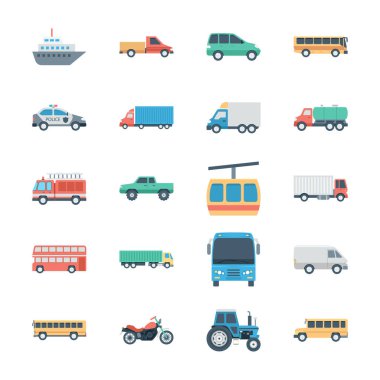 Renkli vektör simgeler 2 taşır