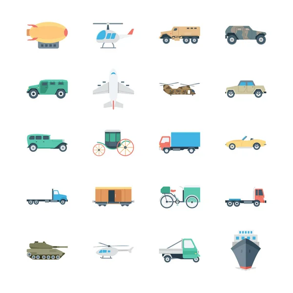 Gekleurde Vector Icons 5 vervoert — Stockvector