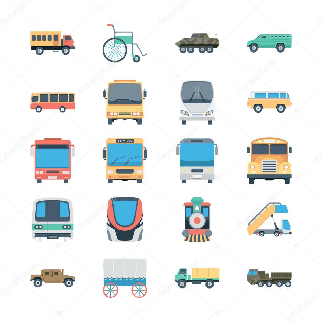 Transports Colored Vector Icons 4