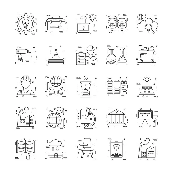 Line Icons With Detail 24 — Stock Vector