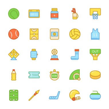 Spor renkli vektör simgeler 4