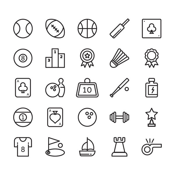 Sports Colored Vector Icons 1