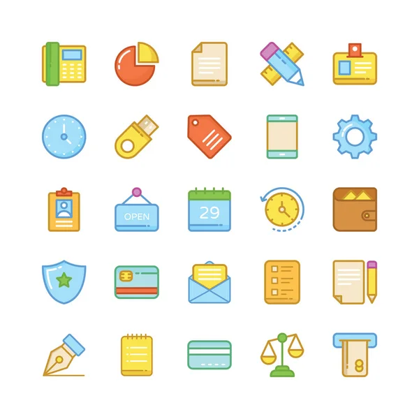 Iconos de Vector de Negocios 1 — Vector de stock